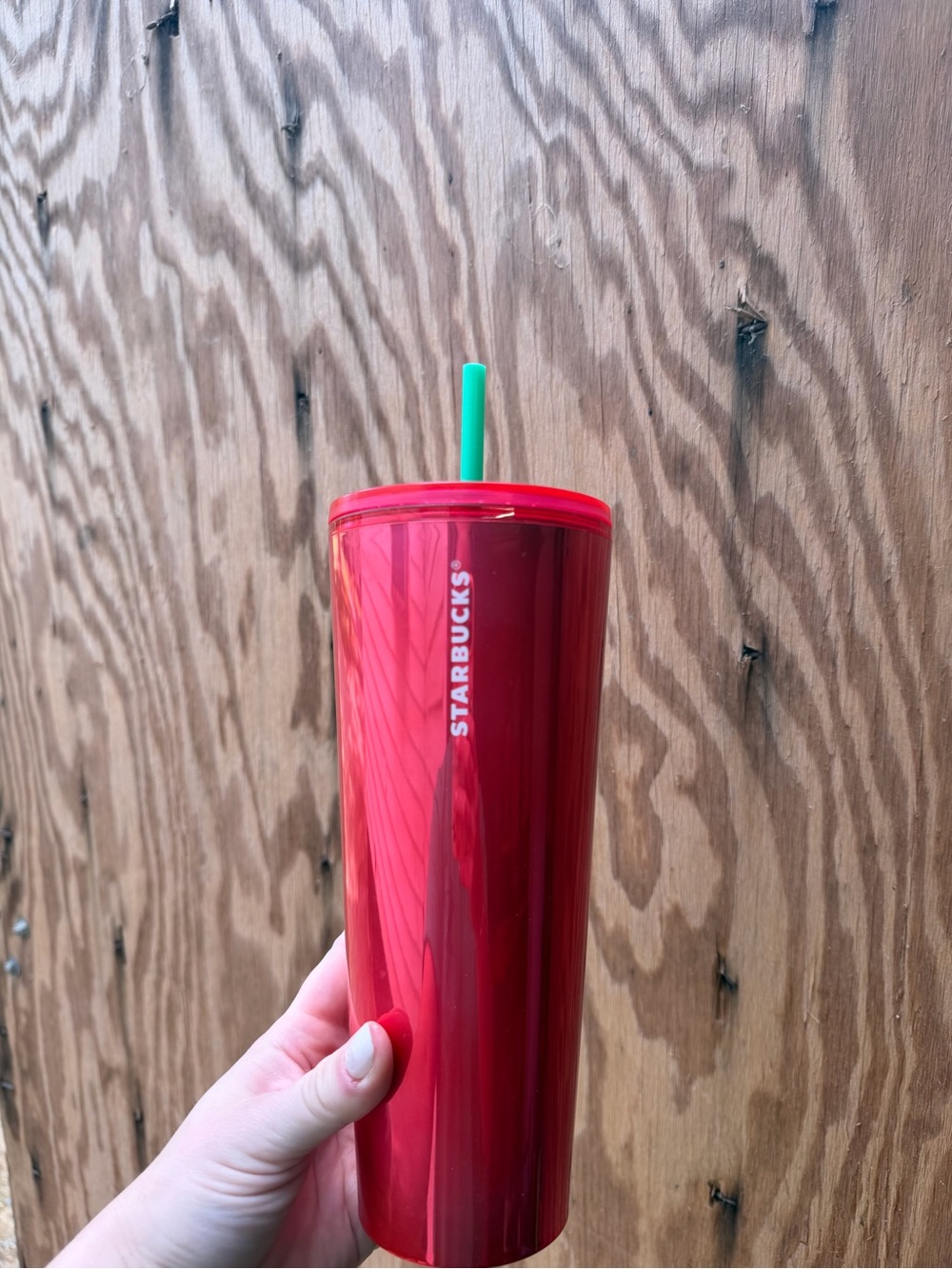 Starbucks watermelon Red Tumbler with Green Straw